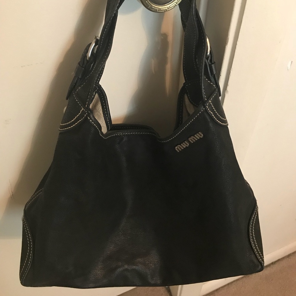 Authentic Black Leather Miu Miu Bag